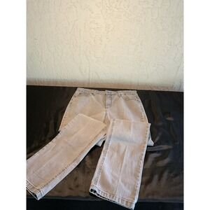 Jones New York Lexington Straight Grey Denim Jeans Womens Size 12MS Stretch